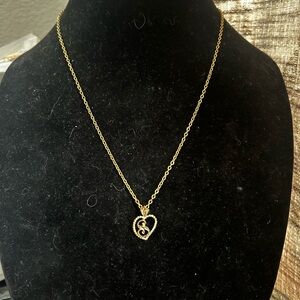 Gold Heart Pendant Necklace